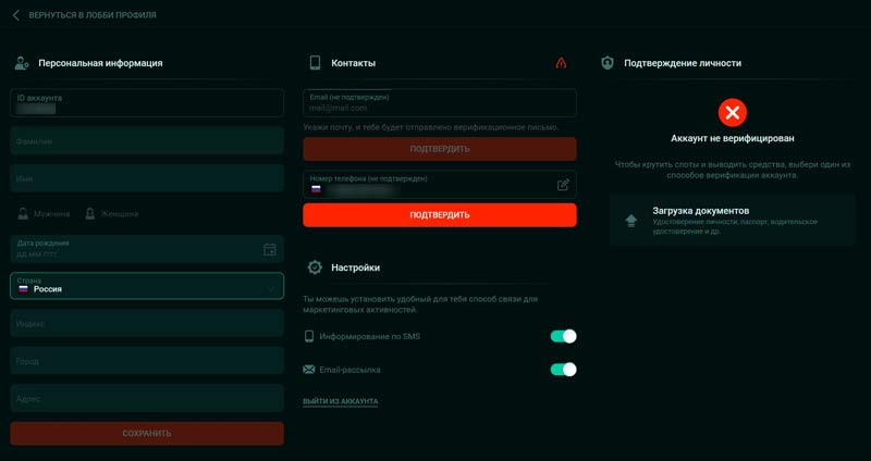 Верификация игрока